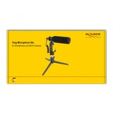 DeLOCK Set de micrófono shotgun para vlog negro