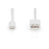 Digitus Cable de datos/carga USB 2.0 USB-A > Lightning, certificado MFI blanco