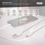 Digitus Cable de datos/carga USB 2.0 USB-A > Lightning, certificado MFI blanco