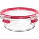 Emsa CLIP & CLOSE N1040300 recipiente de almacenar comida Alrededor Caja 0,6 L Transparente 1 pieza(s) transparente/Rojo, Caja, Alrededor, 0,6 L, Transparente, Vidrio, 420 °C