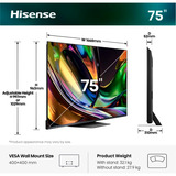 Hisense 75UR8DS RGB MiniLED, Televisor LED negro/Gris oscuro