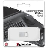 Kingston DataTraveler 256GB Micro 200MB/s Metal USB 3.2 Gen 1, Lápiz USB plateado, 256 GB, USB tipo A, 3.2 Gen 1 (3.1 Gen 1), 200 MB/s, Sin tapa, Plata