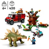 LEGO Jurassic World Misiones Dinosaurio: Descubrimiento del Stegosaurus, Juegos de construcción Juego de construcción, 6 año(s), Plástico, 420 pieza(s), 788 g