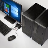 Lindy 42345 interruptor KVM Montaje en rack Negro, Switch KVM negro, 4096 x 2160 Pixeles, 4K Ultra HD, Montaje en rack, Negro