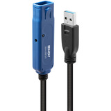 Lindy Extensión activa USB 3.0 Pro, Cable alargador negro/Azul
