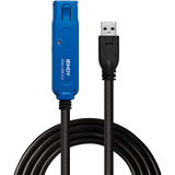 Lindy Extensión activa USB 3.0 Pro, Cable alargador negro/Azul