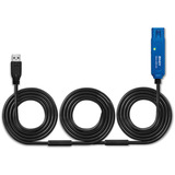 Lindy Extensión activa USB 3.0 Pro, Cable alargador negro/Azul