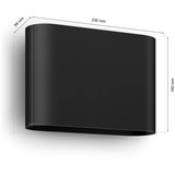 Philips Hue White & Color Ambiance Dymera lámpara de pared, Luz de LED negro