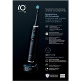 Procter & Gamble iO Series 10 Adulto Cepillo dental oscilante Negro, Cepillo de dientes eléctrico negro, Adulto, Cepillo dental oscilante, Cuidados diarios, Limpieza profunda, Cuidado de las encías, Sensible, Blanqueador, Negro, 2 min, Alrededor