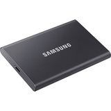 SAMSUNG Portable SSD T7 1000 GB Gris, Unidad de estado sólido gris, 1000 GB, USB Tipo C, 3.2 Gen 2 (3.1 Gen 2), 1050 MB/s, Protección mediante contraseña, Gris