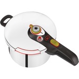 Tefal P2530738 olla a presión 6 L Negro, Acero inoxidable acero fino/Negro, 6 L, Cerámico, Gas, Halógeno, Inducción, Placa de sellado, Negro, Acero inoxidable, 22 cm, Acero inoxidable, 6 personas(s)