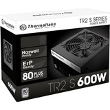 Thermaltake TRS-600AH2NK unidad de fuente de alimentación 600 W 20+4 pin ATX ATX Negro, Fuente de alimentación de PC negro, 600 W, 230 V, 50 - 60 Hz, 8 A, Activo, 105 W