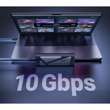 UGREEN CM767 USB 3.2 10Gbps M.2 NVMe y SATA, Caja de unidades gris/Plateado