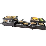 Unold 48755 parrilla de interior 8 personas(s) 1300 W Negro, Raclette negro, 8 personas(s), Plástico, Negro, Rectangular, Aluminio, 21 x 21 mm