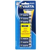 VARTA High Energy AAA 10-pack Batería de un solo uso Alcalino Batería de un solo uso, Alcalino, 1,5 V, 10 pieza(s), AAA