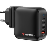 Verbatim Mini GaN Charger 100W Universal Negro Corriente alterna Carga rápida Interior, Cargador negro, Interior, Corriente alterna, Negro