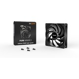 be quiet! Pure Wings 3 120mm PWM high-speed Carcasa del ordenador Ventilador 12 cm Negro 1 pieza(s) negro, Ventilador, 12 cm, 2100 RPM, 101,2 m³/h, Negro