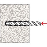 fischer Taco para hormigón celular GB 14, Pasador gris claro