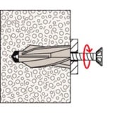 fischer Taco para hormigón celular GB 14, Pasador gris claro