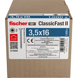 fischer Tornillo para aglomerado ClassicFast II 3,5x16 cabeza avellanada TX 