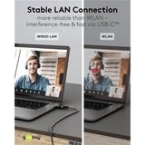 goobay Cable Ethernet USB-C 3.2 Gen2 conector > conector RJ-45, Adaptador de red negro/Plateado