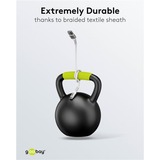 goobay Cable textil USB 2.0 supersuave, conector USB-A > conector USB-C blanco