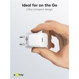 goobay Cargador rápido USB-C Nano, PD, GaN, 20 Watt blanco