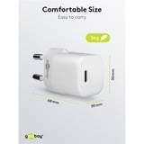 goobay Cargador rápido USB-C Nano, PD, GaN, 20 Watt blanco