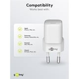 goobay Cargador rápido USB-C Nano, PD, GaN, 20 Watt blanco