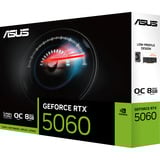 ASUS RTX5060-O8G-LP-BRK NVIDIA GeForce RTX 5060 8 GB GDDR7, Tarjeta gráfica GeForce RTX 5060, 8 GB, GDDR7, 128 bit, 7680 x 4320 Pixeles, PCI Express 5.0