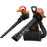 BLACK+DECKER BEBLV290 soplador de hoja 2900 W 390 kmh, Aspirador/soplador negro/Naranja, Soplador manual, 390 kmh, 55 L, 16:1, Negro, Naranja, 102,5 dB