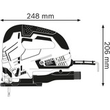 Bosch Elektrowerkzeuge power jigsaws 650 W 2,6 kg, Sierra de calar azul/Negro, Multicolor, 9 cm, 2 cm, 1 cm, 6 m/s², 1,5 m/s²