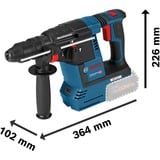 Bosch GBH 18V-26F PROFESSIONAL 980 RPM SDS Plus, Martillo perforador azul/Negro, SDS Plus, Negro, Azul, Rojo, Motor sin escobillas, 2,6 cm, 980 RPM, 2,6 J
