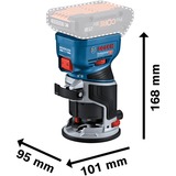 Bosch GKF 18V-8 Professional, 06016C2001, Fresadora azul/Negro