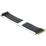 DeLOCK 85766 tarjeta y adaptador de interfaz Interno PCIe, Tarjeta de ampliación PCIe, PCIe, Negro, 0,3 m, 1 pieza(s)