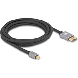 DeLOCK Cable Mini DisplayPort > DisplayPort 1.4, 8K con HDR negro/Gris