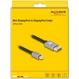 DeLOCK Cable Mini DisplayPort > DisplayPort 1.4, 8K con HDR negro/Gris