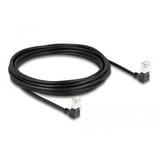 DeLOCK Cable de parche RJ-45 Cat.6a S/FTP, Slim 90° angular negro