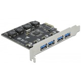 DeLOCK PCIe x1 a 4x USB externo Tipo-A USB 3.2 Gen 1, Controlador USB 