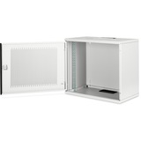 Digitus Carcasa de pared SOHO, sin montar - 540 x 400 mm (an. x pr.), Armario IT gris claro, sin montar - 540 x 400 mm (an. x pr.), Bastidor de pared, 9U, 60 kg, Rieles de rack, Gris