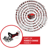 EINHELL Fresadora de espigas plana Power X-Change TE-BJ 18 Li - Solo, 18 Voltios, Esamblaje con galleta rojo/Negro