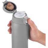 Emsa Light Mug 400 ml Plata, Termo plateado, Plata, Acero inoxidable, Polipropileno (PP), 400 ml, 6,6 cm, 196 mm