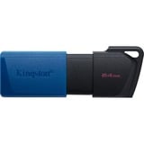 Kingston DataTraveler 64GB USB3.2 Gen 1 Exodia M (Negro + Azul) - 2 Pieces, Lápiz USB azul/Negro, 64 GB, USB tipo A, 3.2 Gen 1 (3.1 Gen 1), Deslizar, 20 g, Negro, Azul