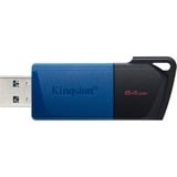 Kingston DataTraveler 64GB USB3.2 Gen 1 Exodia M (Negro + Azul) - 2 Pieces, Lápiz USB azul/Negro, 64 GB, USB tipo A, 3.2 Gen 1 (3.1 Gen 1), Deslizar, 20 g, Negro, Azul