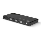 Lindy 32810 interruptor KVM Negro, Switch KVM negro, 4096 x 2160 Pixeles, 4K Ultra HD, Negro