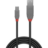Lindy Cable USB 2.0 Tipo A a Mini-B, Anthra Line gris