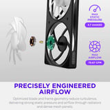 NZXT F120 RGB, Ventilador negro