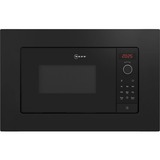 Neff HLAWG26S3 microondas Negro Solo microondas Integrado 20 L 800 W Integrado, Solo microondas, 20 L, 800 W, Pantalla incorporada, LED