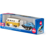 SIKU VW T1 with trailer and VW Beetle Set de modelos a escala de coches Previamente montado 1:50, Automóvil de construcción Set de modelos a escala de coches, Previamente montado, 1:50, Cualquier género, Metal, Plástico, 3 pieza(s)