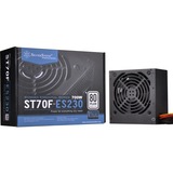 SilverStone ST70F-ES230 unidad de fuente de alimentación 700 W 20+4 pin ATX ATX Negro, Fuente de alimentación de PC negro, 700 W, 180 - 264 V, 47 - 63 Hz, 5 A, Activo, 130 W